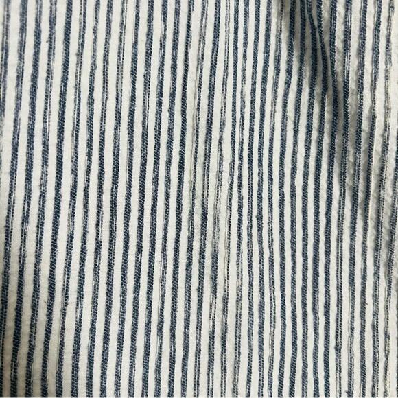 J. Crew Blue and White Cotton Off the Shoulder Ruffles Short Mini Dress- Size S - Picture 4 of 8